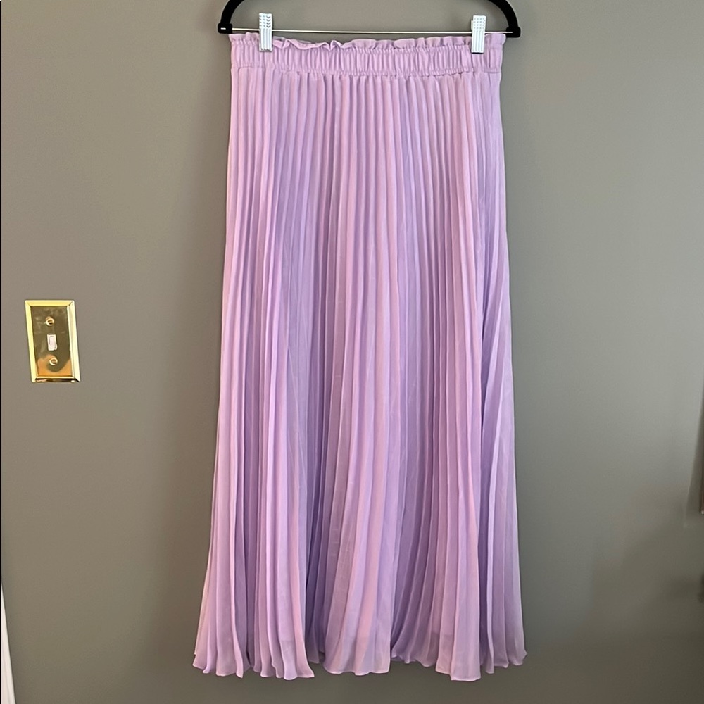 H&M Lavender Pleated Women's Maxi Skirt